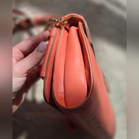 Anne Klein Apricot / Coral Bow Crossbody Bag - Picture 14 of 14